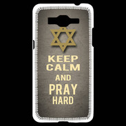 Coque Samsung Grand Prime 4G Keep Calm and Pray jewish Gris