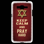 Coque Samsung Grand Prime 4G Keep Calm and Pray jewish Rouge