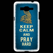 Coque Samsung Grand Prime 4G Keep Calm and Pray Muslim Bleu