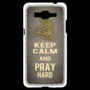 Coque Samsung Grand Prime 4G Keep Calm and Pray Muslim Gris