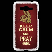 Coque Samsung Grand Prime 4G Keep Calm and Pray Muslim Rouge