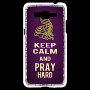 Coque Samsung Grand Prime 4G Keep Calm and Pray Muslim Violet
