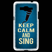 Coque Samsung Grand Prime 4G Keep Calm and Sing Bleu