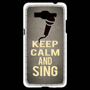 Coque Samsung Grand Prime 4G Keep Calm and Sing Gris