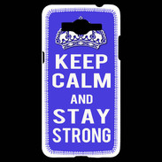 Coque Samsung Grand Prime 4G Keep Calm and Stay strong Bleu
