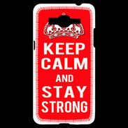 Coque Samsung Grand Prime 4G Keep Calm and Stay strong Rouge