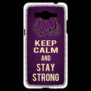 Coque Samsung Grand Prime 4G Keep Calm and Stay strong Violet