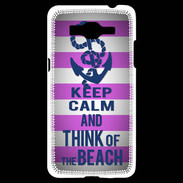 Coque Samsung Grand Prime 4G Keep Calm and Think Beach Rose