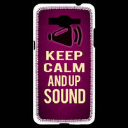 Coque Samsung Grand Prime 4G Keep Calm and Up Sound Rose