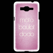 Coque Samsung Grand Prime 4G Moto Boulot Dodo rose ZG