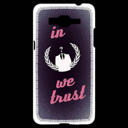 Coque Samsung Grand Prime 4G In anonymous We trust Rouge ZG
