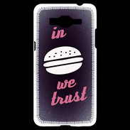 Coque Samsung Grand Prime 4G In Burger We trust Rouge ZG