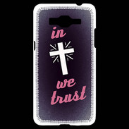 Coque Samsung Grand Prime 4G In Christ We trust Rouge ZG