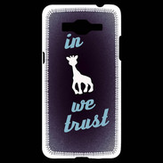 Coque Samsung Grand Prime 4G In Girafe We trust Bleu ZG