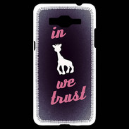 Coque Samsung Grand Prime 4G In Girafe We trust Rouge ZG