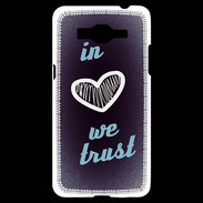 Coque Samsung Grand Prime 4G In Love We trust Bleu ZG