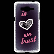 Coque Samsung Grand Prime 4G In Love We trust Rouge ZG
