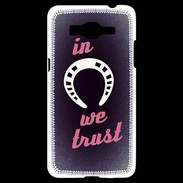 Coque Samsung Grand Prime 4G In Luck We trust Rouge ZG