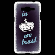 Coque Samsung Grand Prime 4G In Queen We trust Bleu ZG