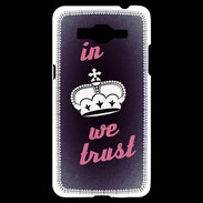 Coque Samsung Grand Prime 4G In Queen We trust Rouge ZG