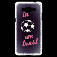 Coque Samsung Grand Prime 4G In Soccer We trust Rouge ZG