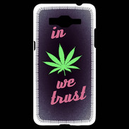 Coque Samsung Grand Prime 4G In Weed We trust Rouge ZG