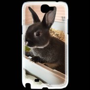 Coque Samsung Galaxy Note 2 Lapin nair noir et gris 75