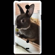 Coque Sony Xperia T Lapin nair noir et gris 75