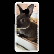 Coque HTC One Lapin nair noir et gris 75