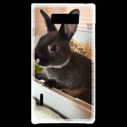 Coque LG Optimus L7 Lapin nair noir et gris 75