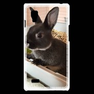 Coque LG Optimus L9 Lapin nair noir et gris 75