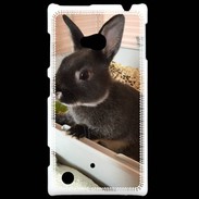 Coque Nokia Lumia 720 Lapin nair noir et gris 75