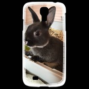 Coque Samsung Galaxy S4 Lapin nair noir et gris 75