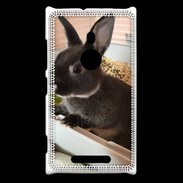 Coque Nokia Lumia 925 Lapin nair noir et gris 75