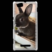 Coque Sony Xperia M Lapin nair noir et gris 75