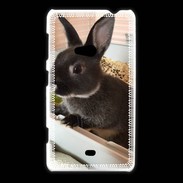 Coque Nokia Lumia 625 Lapin nair noir et gris 75