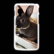 Coque LG L5 2 Lapin nair noir et gris 75