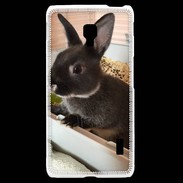 Coque LG F6 Lapin nair noir et gris 75