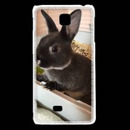 Coque LG F5 Lapin nair noir et gris 75