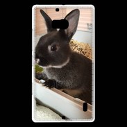 Coque Nokia Lumia 930 Lapin nair noir et gris 75
