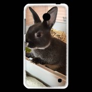 Coque Nokia Lumia 630 Lapin nair noir et gris 75