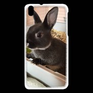 Coque HTC Desire 816 Lapin nair noir et gris 75