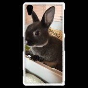 Coque Sony Xperia Z2 Lapin nair noir et gris 75