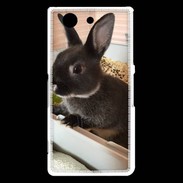 Coque Sony Xperia Z3 Compact Lapin nair noir et gris 75