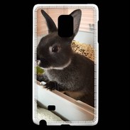 Coque Samsung Galaxy Note Edge Lapin nair noir et gris 75