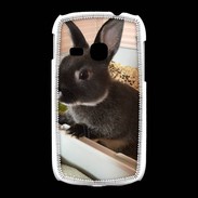 Coque Samsung Galaxy Young Lapin nair noir et gris 75