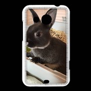 Coque HTC Desire 200 Lapin nair noir et gris 75