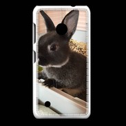 Coque Nokia Lumia 530 Lapin nair noir et gris 75