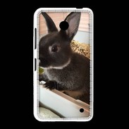 Coque Nokia Lumia 635 Lapin nair noir et gris 75