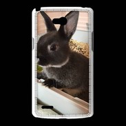 Coque LG L80 Lapin nair noir et gris 75
